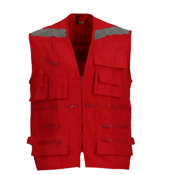 CHALECO GABARDINA ROJO