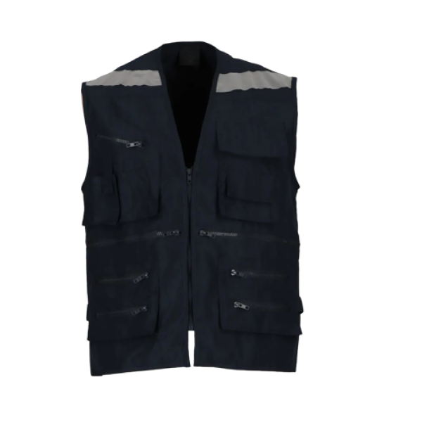 CHALECO GEOLOGO POPLIN AZUL
